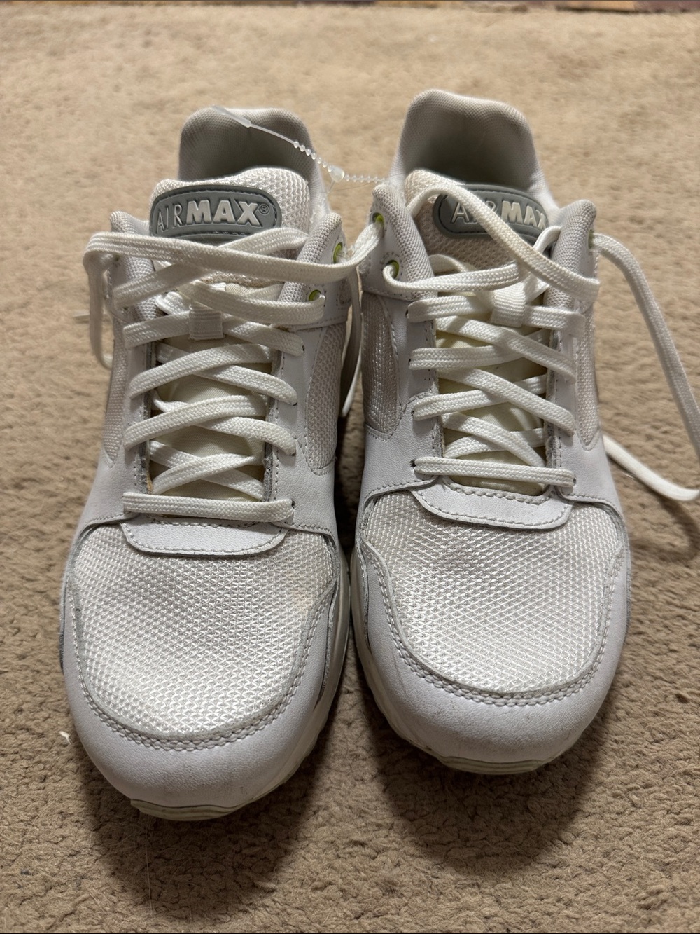 Nike Air Max Women's White Athletic Sneakers with Gray Accents